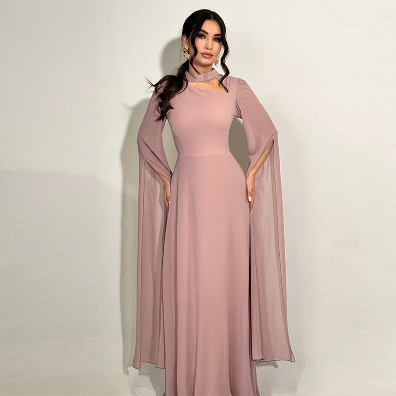 Women's Clothing Sexy Slimming Slim-fit Graceful Long Sleeve Dress