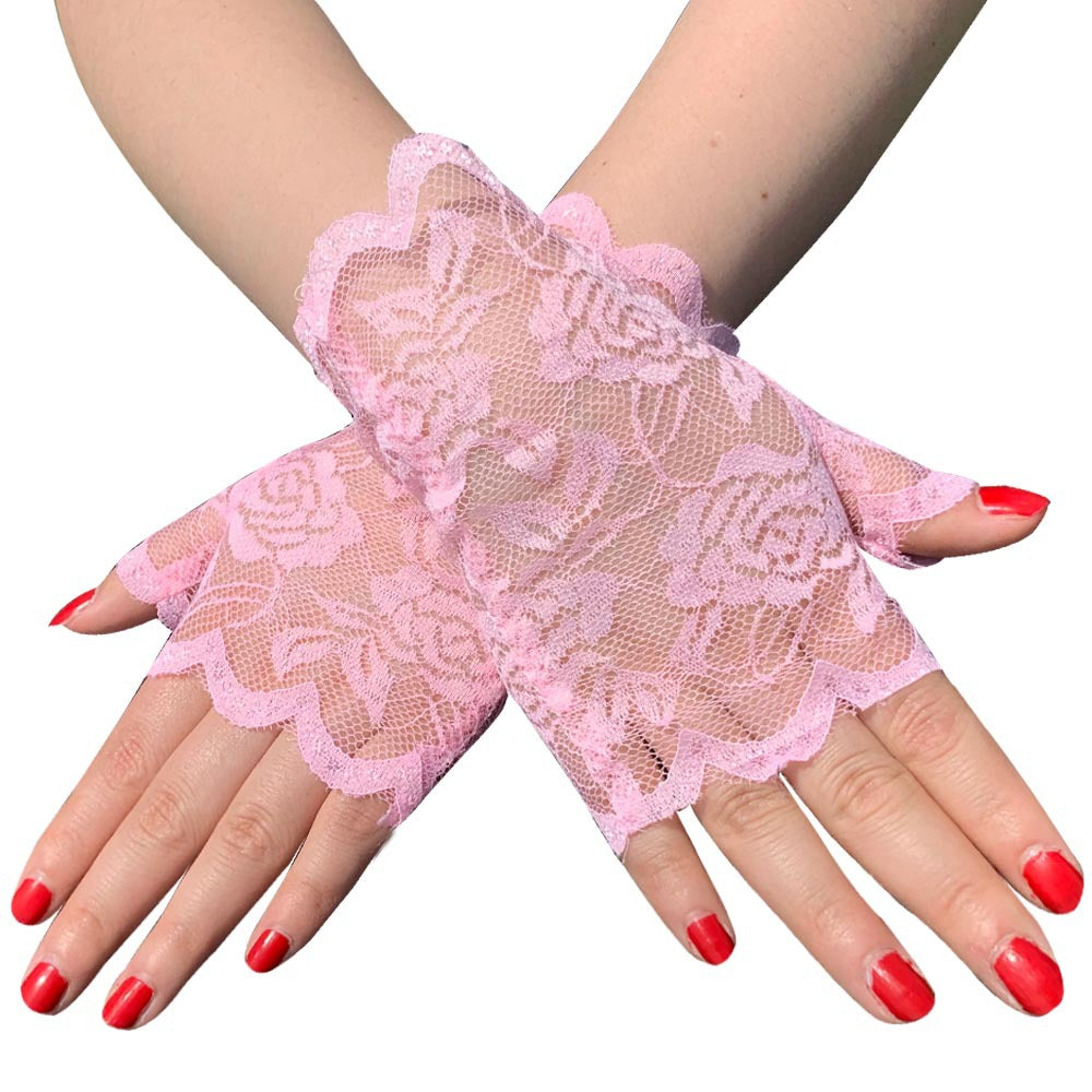 Women's Sun-proof Short Half-finger Lace Gloves