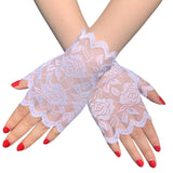 Women's Sun-proof Short Half-finger Lace Gloves