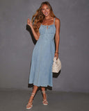 Cutout Sling Denim Dress Waist Slimming Small Skirt