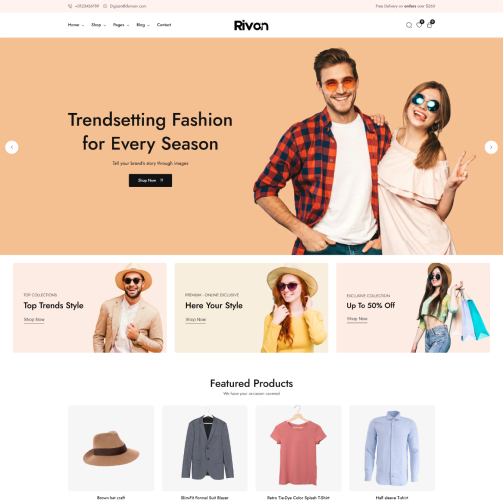 Rivon - Fashion Store Shopify Theme OS 2.0