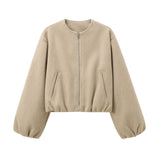 European And American Fashion Soft Bomber Jacket Coat