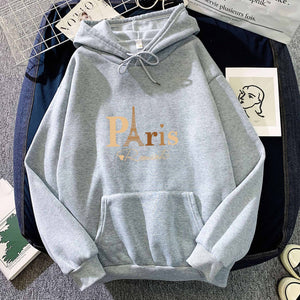 Letter Printed Hoodie Female Couple's Tops