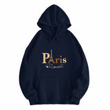 Letter Printed Hoodie Female Couple's Tops