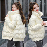 Women's Cotton-padded Coat Korean Style Quilted Jacket Stand Collar Cotton-padded Jacket