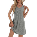 Women's Sleeveless Pocket Vest Dress