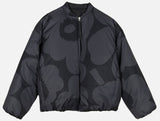 Stand Collar Bomber Jacket Pattern Print Cotton-padded Jacket