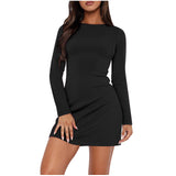 Slim Fit Hip-wrapped Short Dress