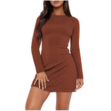 Slim Fit Hip-wrapped Short Dress