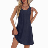 Women's Sleeveless Pocket Vest Dress