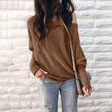 Women's Knitted Long-sleeved Shirt