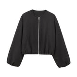 European And American Fashion Soft Bomber Jacket Coat